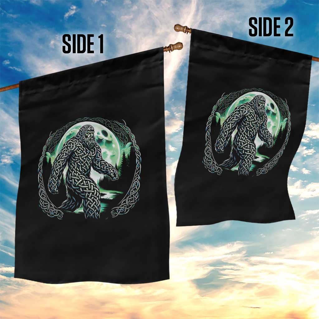 Funny St Patricks Day Bigfoot Celtic Knot Irish Sasquatch Garden Flag TS11 Print Your Wear