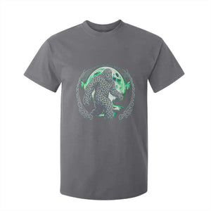 Funny St Patricks Day Bigfoot Celtic Knot Irish Sasquatch T Shirt For Kid TS11 Charcoal Print Your Wear