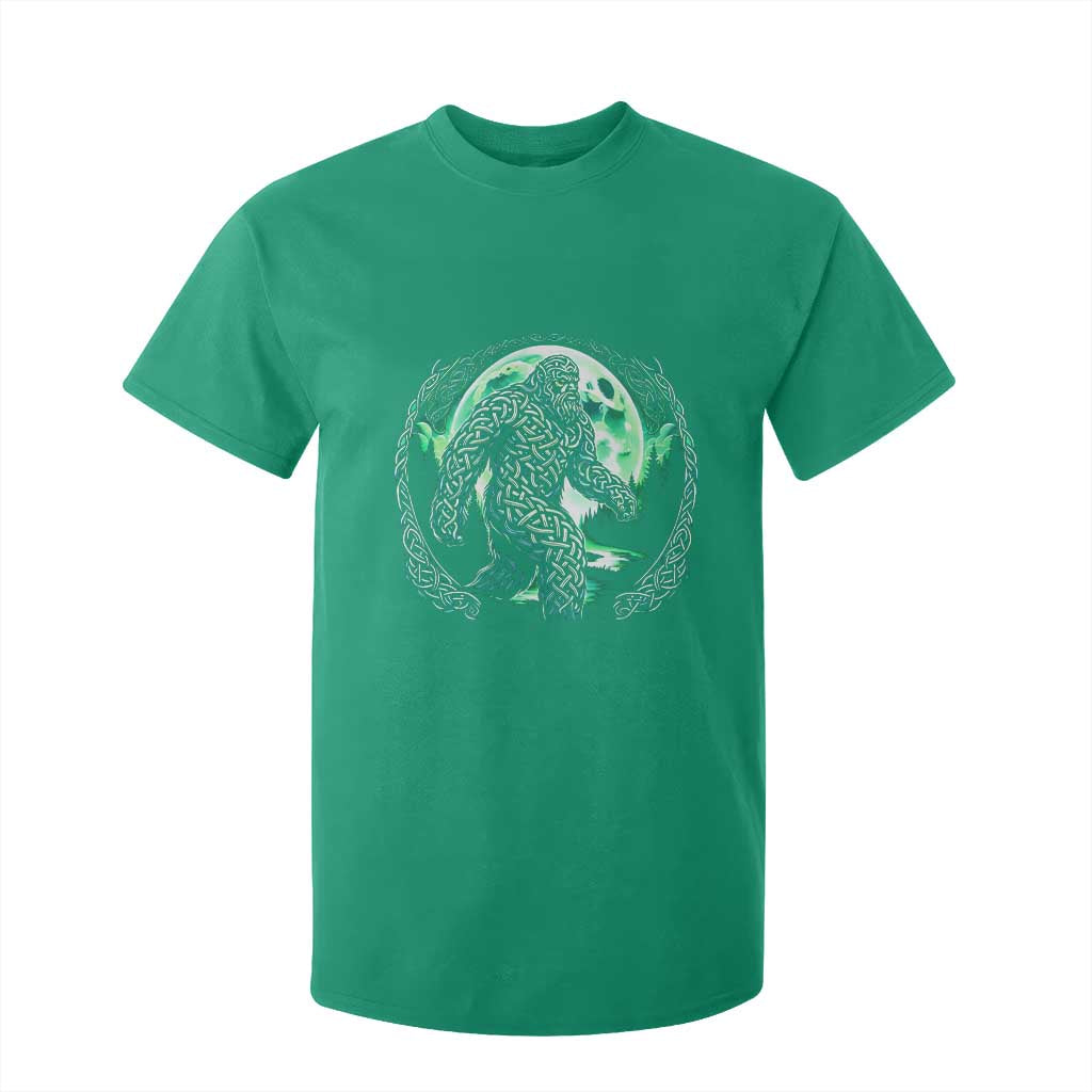 Funny St Patricks Day Bigfoot Celtic Knot Irish Sasquatch T Shirt For Kid TS11 Irish Green Print Your Wear