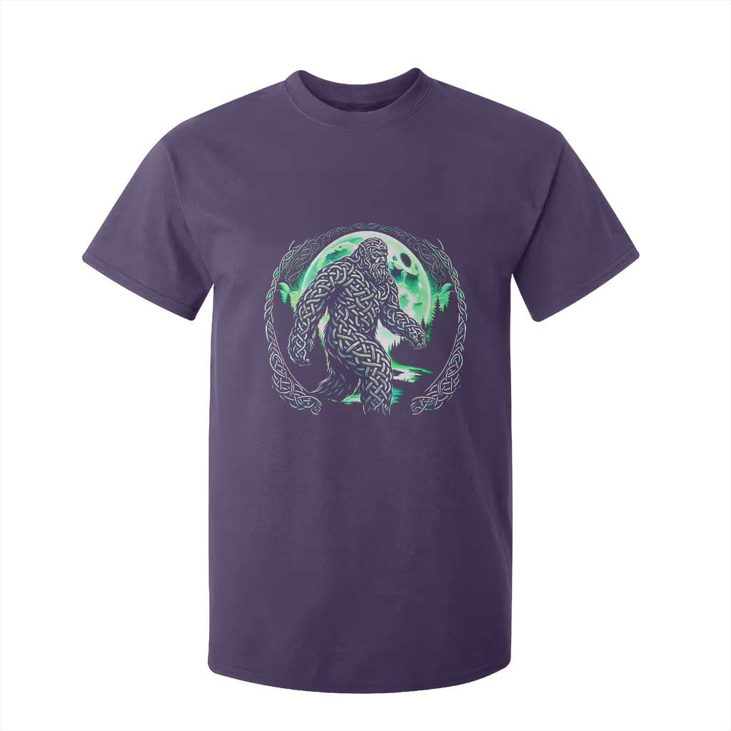 Funny St Patricks Day Bigfoot Celtic Knot Irish Sasquatch T Shirt For Kid TS11 Purple Print Your Wear