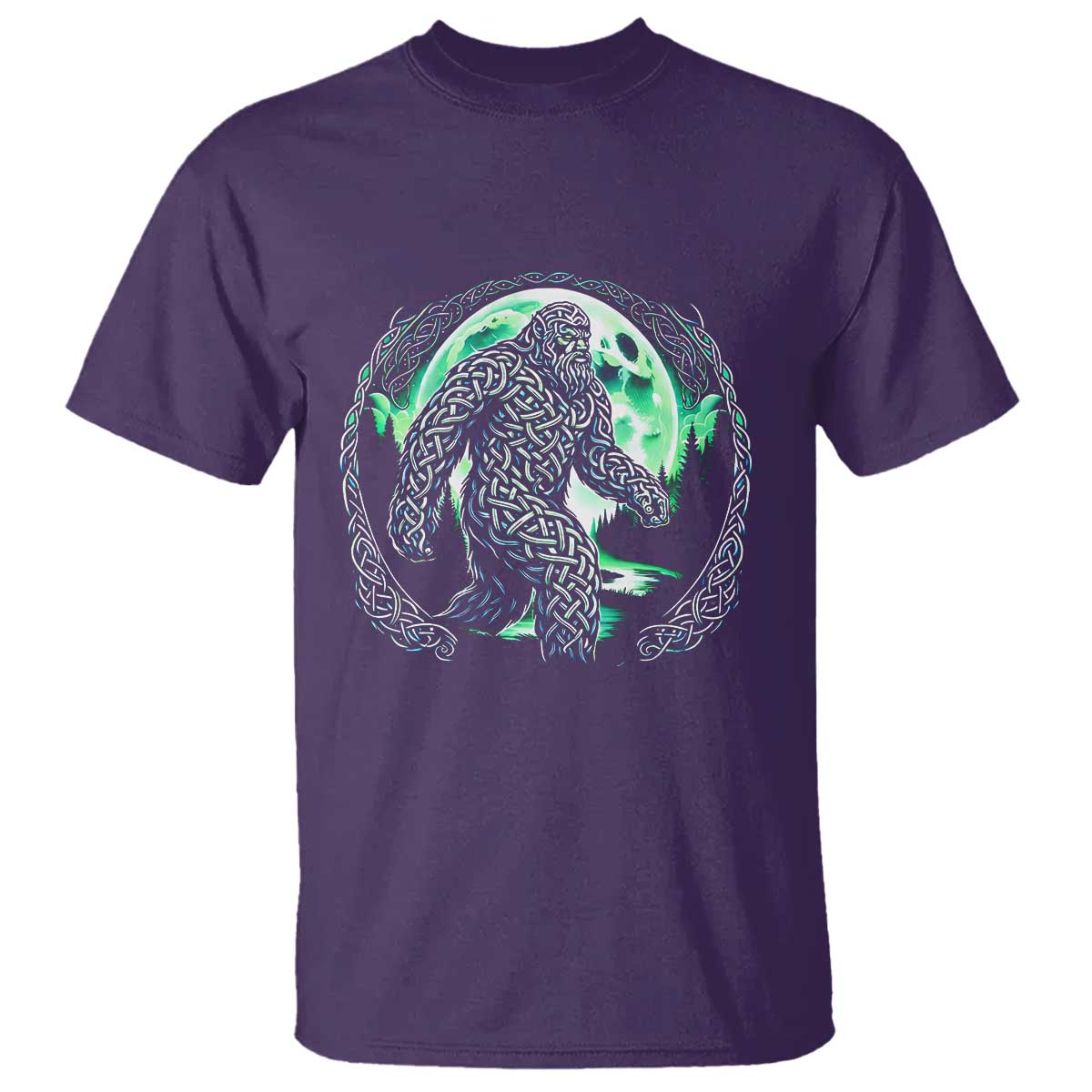 Funny St Patricks Day Bigfoot Celtic Knot Irish Sasquatch T Shirt TS11 Purple Print Your Wear