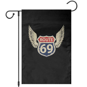 Vintage Route 69 Highway Road Trip Sign Garden Flag TS11 Black Print Your Wear