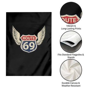 Vintage Route 69 Highway Road Trip Sign Garden Flag TS11 Print Your Wear