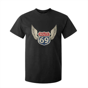 Vintage Route 69 Highway Road Trip Sign T Shirt For Kid TS11 Black Print Your Wear