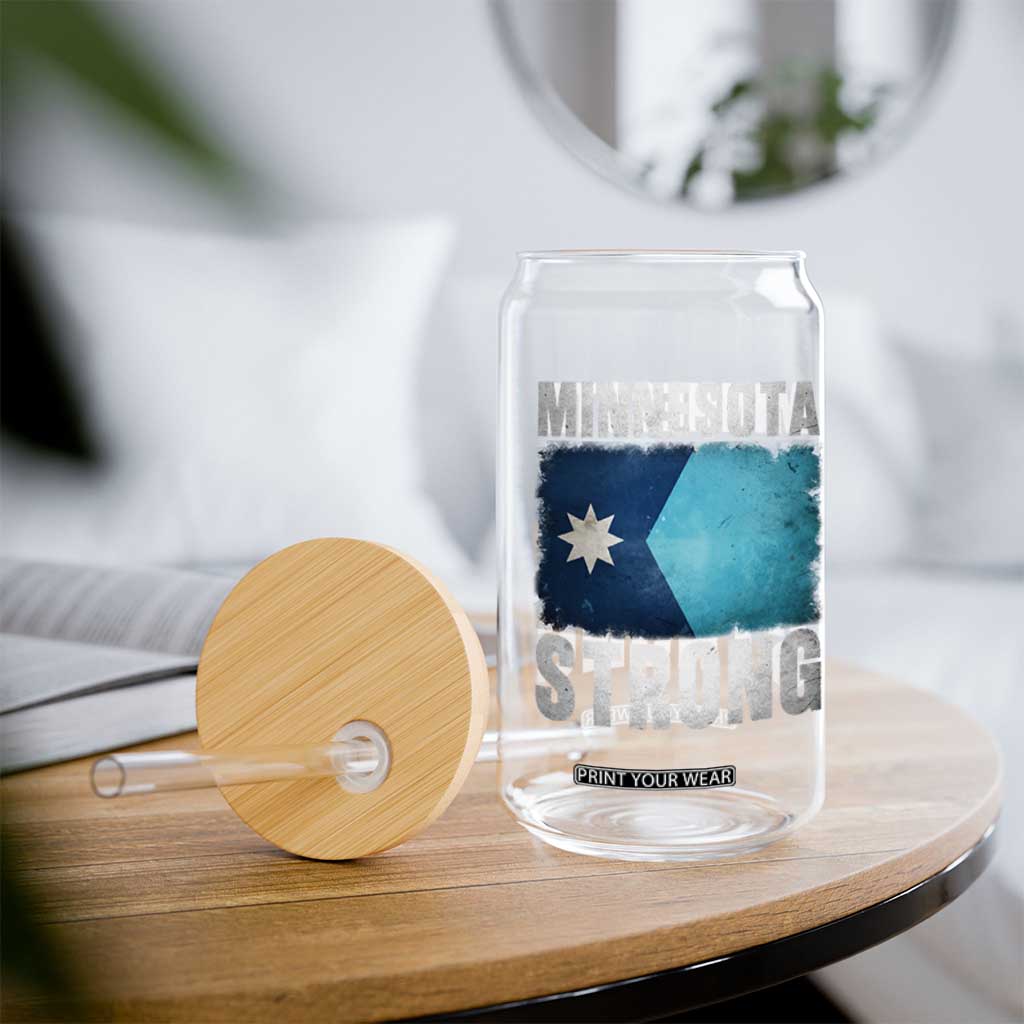 Minnesota Strong Glass Can MN State Pride Community Resistance TS11 Print Your Wear