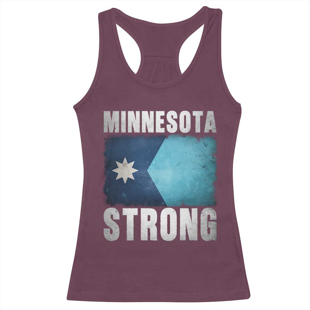 Minnesota Strong Racerback Tank Top MN State Pride Community Resistance TS11 Maroon Print Your Wear