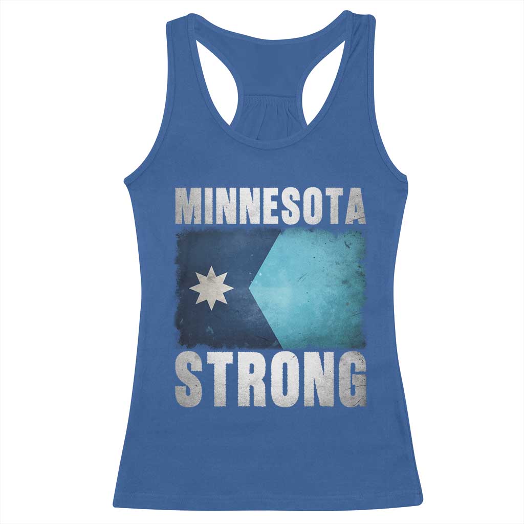 Minnesota Strong Racerback Tank Top MN State Pride Community Resistance TS11 Royal Blue Print Your Wear