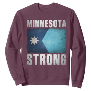 Minnesota Strong Sweatshirt MN State Pride Community Resistance TS11 Maroon Print Your Wear