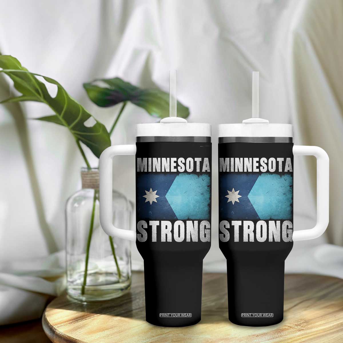 Minnesota Strong Tumbler With Handle MN State Pride Community Resistance TS11 Print Your Wear