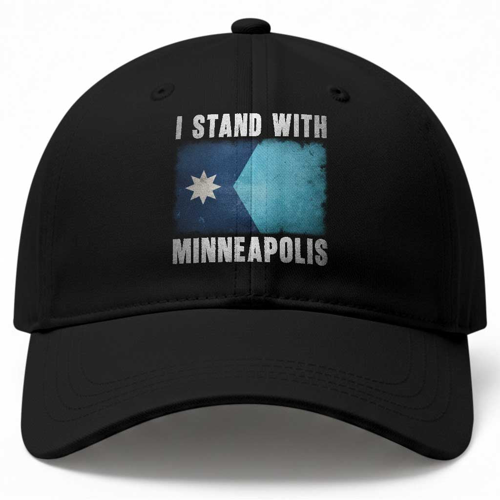 I Stand With Minneapolis Baseball Cap Social Justice and Immigration Protest MN Flag TS11 Print Your Wear