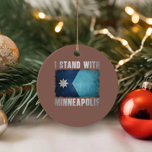 I Stand With Minneapolis Ceramic Ornament Social Justice and Immigration Protest MN Flag TS11 1pc Mocha Print Your Wear