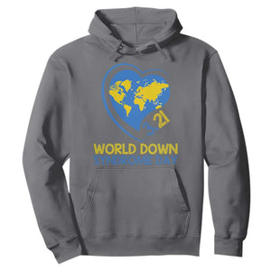 World Down Syndrome Day March 21 World Heart Hoodie TS11 Charcoal Print Your Wear
