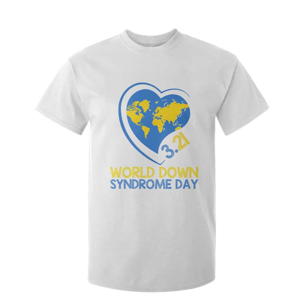 World Down Syndrome Day March 21 World Heart T Shirt For Kid TS11 White Print Your Wear