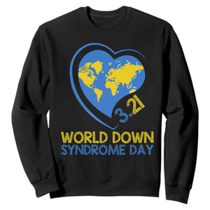 World Down Syndrome Day March 21 World Heart Sweatshirt TS11 Black Print Your Wear