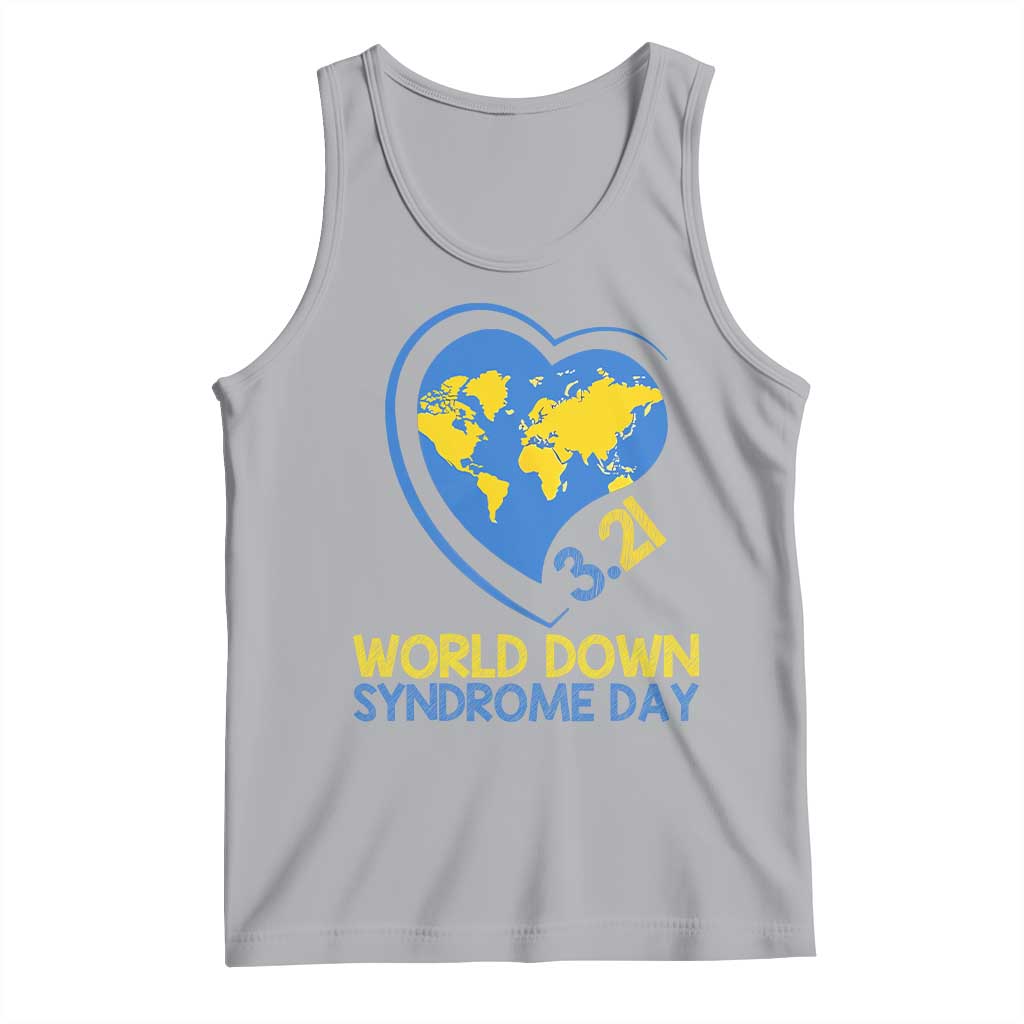 World Down Syndrome Day March 21 World Heart Tank Top TS11 Athletic Heather Print Your Wear