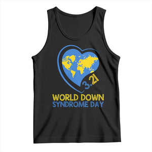 World Down Syndrome Day March 21 World Heart Tank Top TS11 Black Print Your Wear