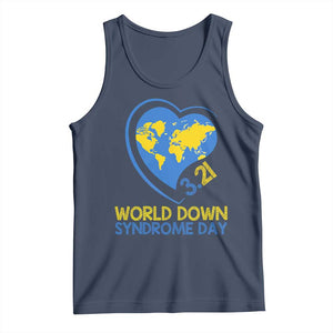 World Down Syndrome Day March 21 World Heart Tank Top TS11 Navy Print Your Wear