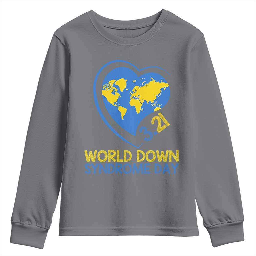 World Down Syndrome Day March 21 World Heart Youth Sweatshirt TS11 Charcoal Print Your Wear