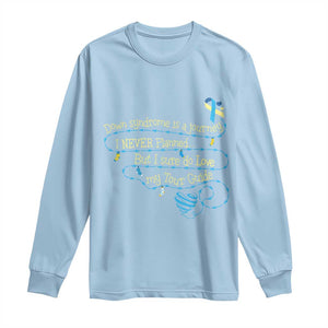 Down Syndrome Awareness Long Sleeve Shirt Down Syndrome Is A Journey I Never Planned TS11 Light Blue Print Your Wear