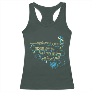 Down Syndrome Awareness Racerback Tank Top Down Syndrome Is A Journey I Never Planned TS11 Dark Forest Green Print Your Wear