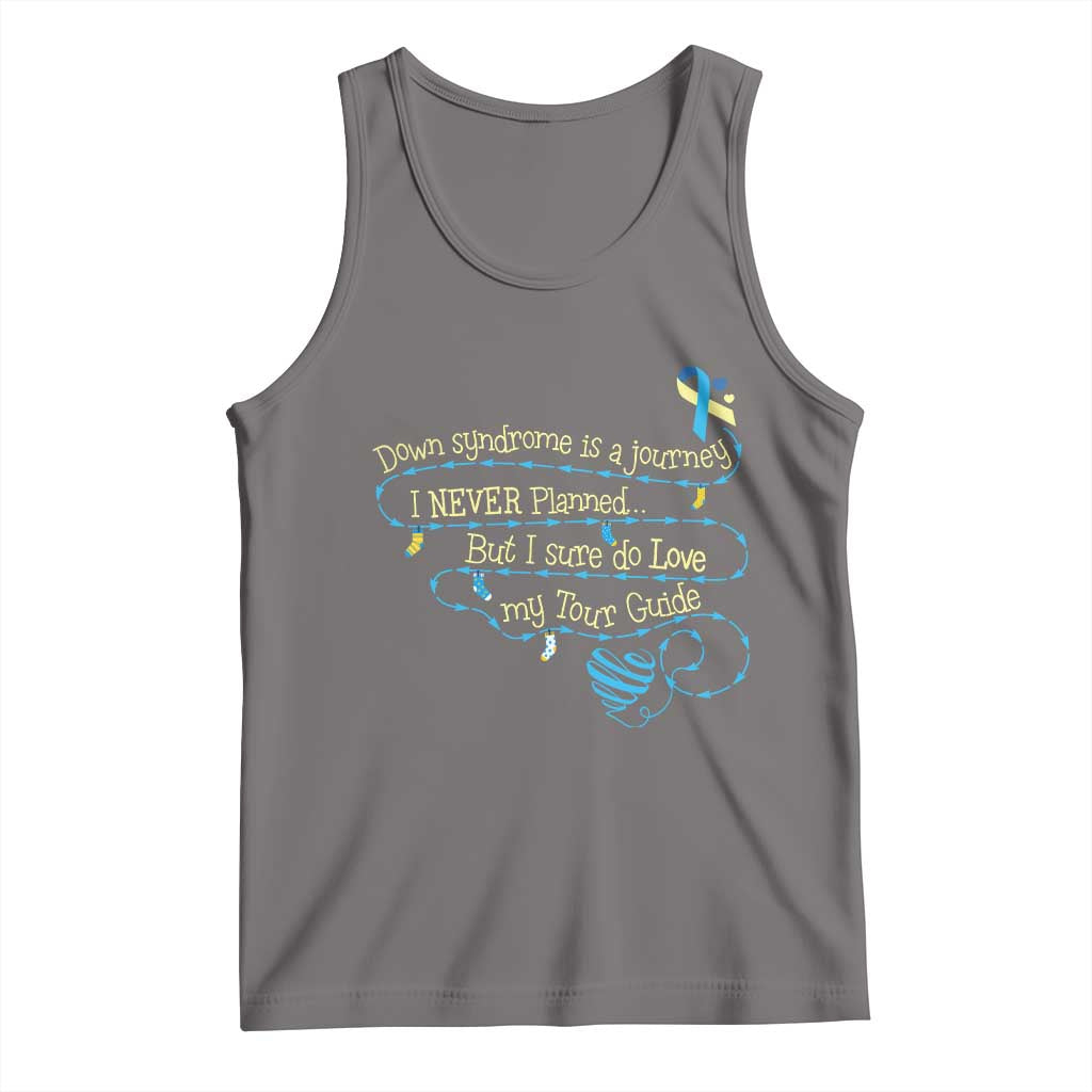 Down Syndrome Awareness Tank Top Down Syndrome Is A Journey I Never Planned TS11 Deep Heather Print Your Wear
