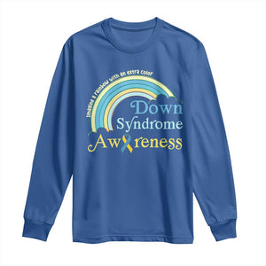 Down Syndrome Awareness Long Sleeve Shirt Imagine A Rainbow With An Extra Color TS11 Royal Blue Print Your Wear