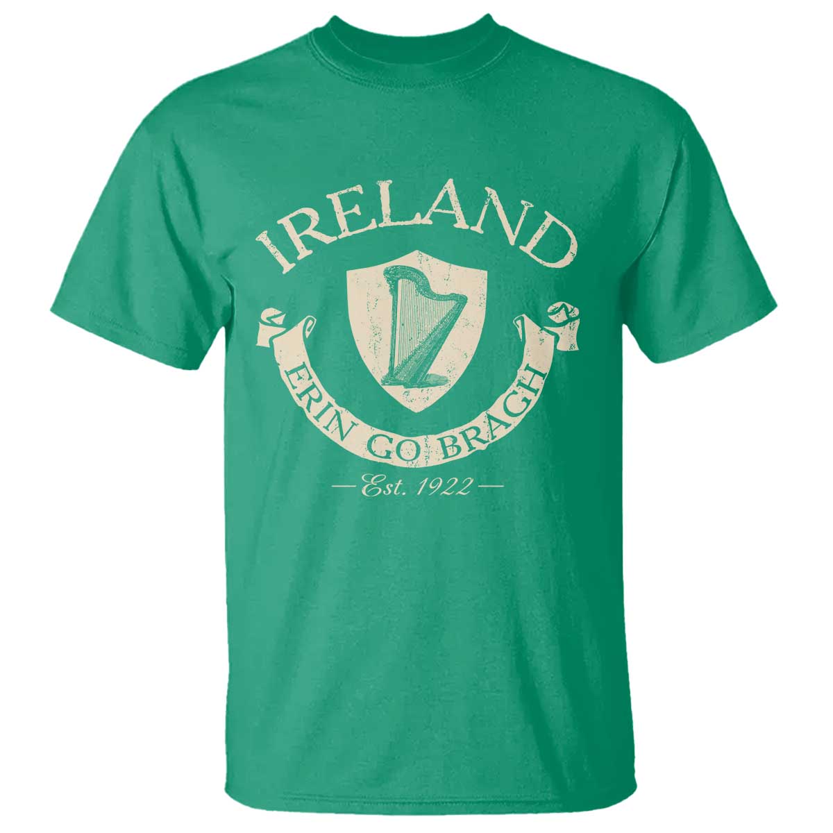 Ireland Erin Go Bragh Est 1922 T Shirt Irish Pride Vintage Harp TS11 Irish Green Print Your Wear