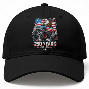USA 250th Anniversary 250 Years 1776 2026 Monster Truck Eagle Baseball Cap TS11 Print Your Wear