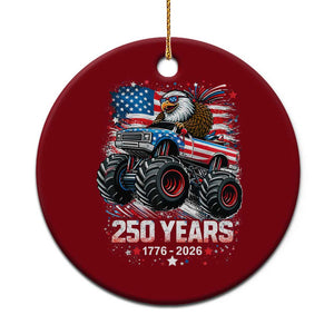 USA 250th Anniversary 250 Years 1776 2026 Monster Truck Eagle Ceramic Ornament TS11 1pc Red Print Your Wear