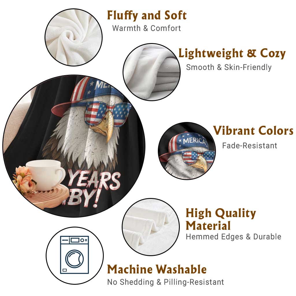 250th Anniversary USA 250 Years Baby Bald Eagle Throw Blanket TS11 Print Your Wear