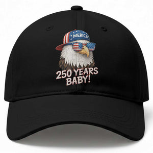 250th Anniversary USA 250 Years Baby Bald Eagle Baseball Cap TS11 Print Your Wear