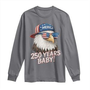 250th Anniversary USA 250 Years Baby Bald Eagle Long Sleeve Shirt TS11 Charcoal Print Your Wear