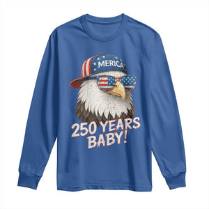 250th Anniversary USA 250 Years Baby Bald Eagle Long Sleeve Shirt TS11 Royal Blue Print Your Wear