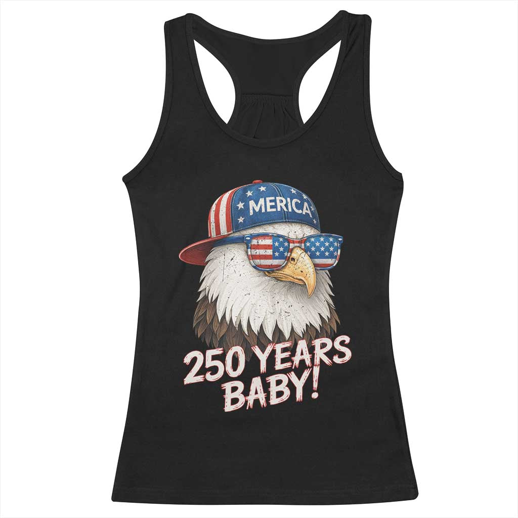250th Anniversary USA 250 Years Baby Bald Eagle Racerback Tank Top TS11 Black Print Your Wear