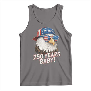 250th Anniversary USA 250 Years Baby Bald Eagle Tank Top TS11 Deep Heather Print Your Wear