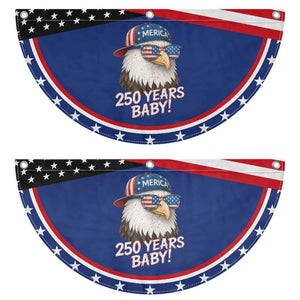 250th Anniversary USA 250 Years Baby Bald Eagle Patriotic Fan Flag TS11 2pcs pack Classic Navy Print Your Wear