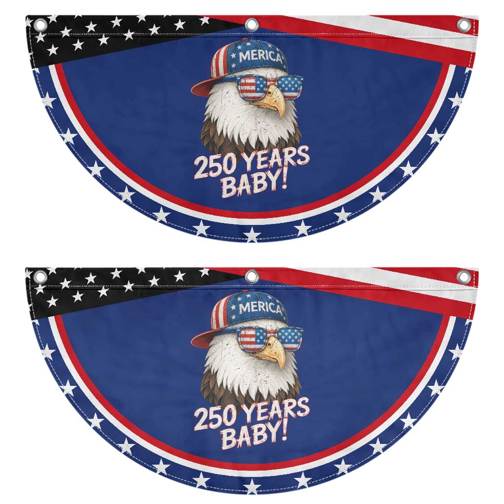 250th Anniversary USA 250 Years Baby Bald Eagle Patriotic Fan Flag TS11 2pcs pack Classic Navy Print Your Wear