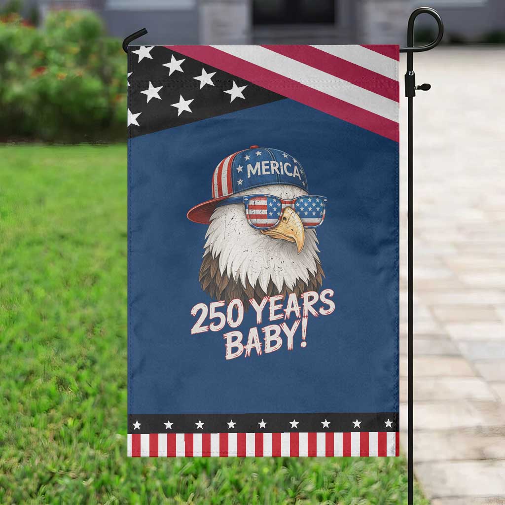 250th Anniversary USA 250 Years Baby Bald Eagle Garden Flag TS11 Classic Blue Black Print Your Wear