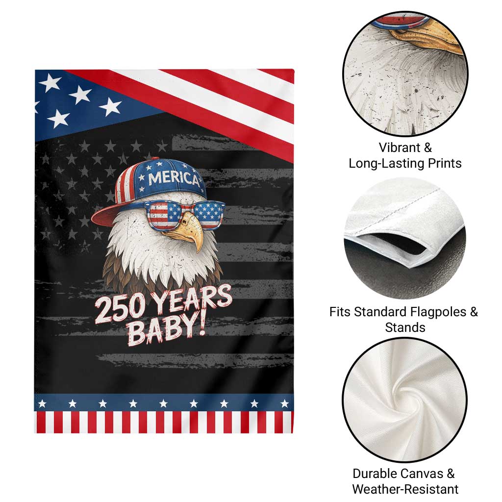 250th Anniversary USA 250 Years Baby Bald Eagle Garden Flag TS11 Print Your Wear