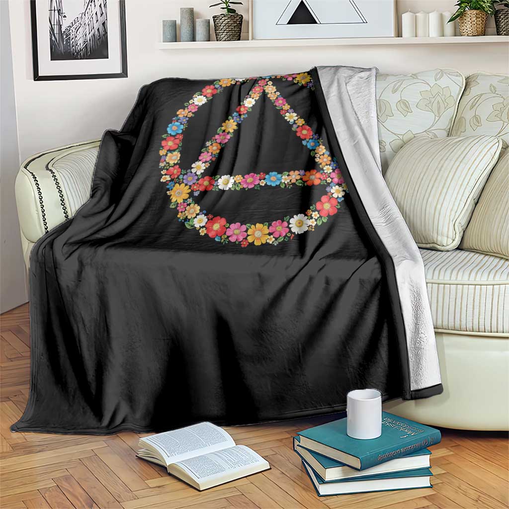 AA Sober Retro Flower Symbol Serenity Recovery Throw Blanket TS11 Print Your Wear