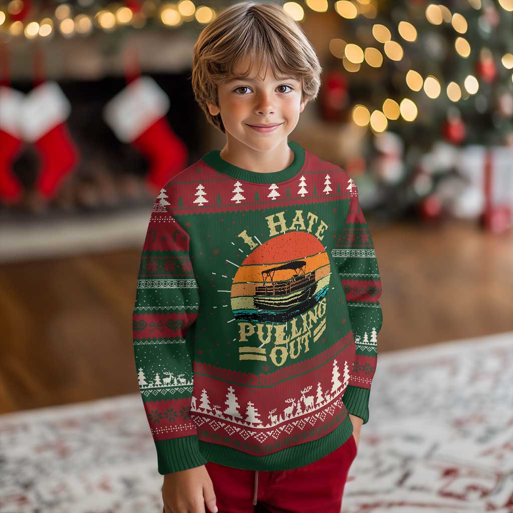 Funny Boating Boat Captain Knit Sweatshirt I Hate Pulling Out Vintage Retro TS11 Christmas Print Your Wear