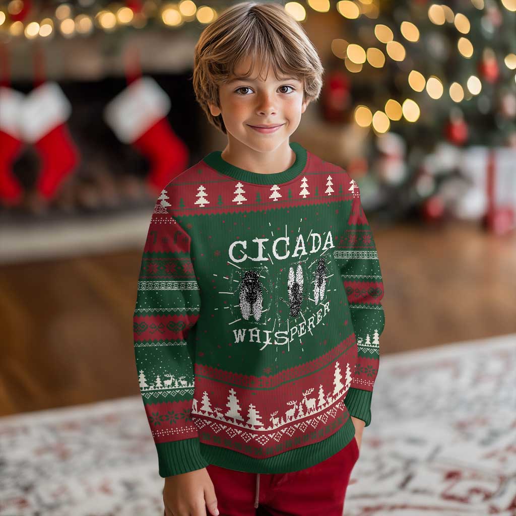 Funny Cicada Whisperer Knit Sweatshirt Periodical Cicada Swarm TS11 Christmas Print Your Wear