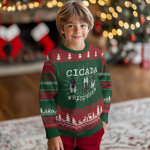 Funny Cicada Whisperer Knit Sweatshirt Periodical Cicada Swarm TS11 Christmas Print Your Wear