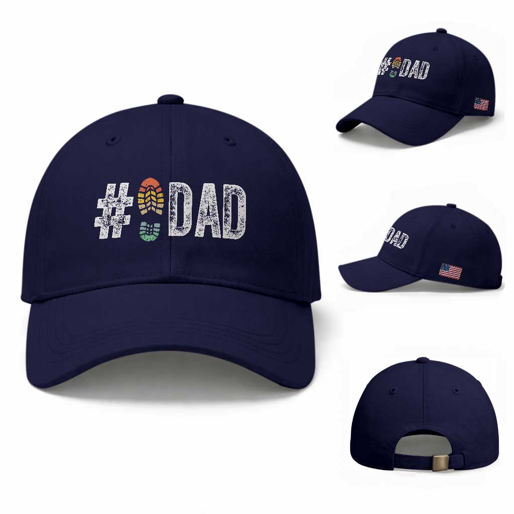 Funny Number Stepdad Bonus Dad Father's Day Baseball Cap TS11 Baseball Cap Universal Fit Dark Blue Print Your Wear