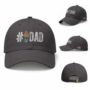 Funny Number Stepdad Bonus Dad Father's Day Baseball Cap TS11 Baseball Cap Universal Fit Dark Gray Print Your Wear