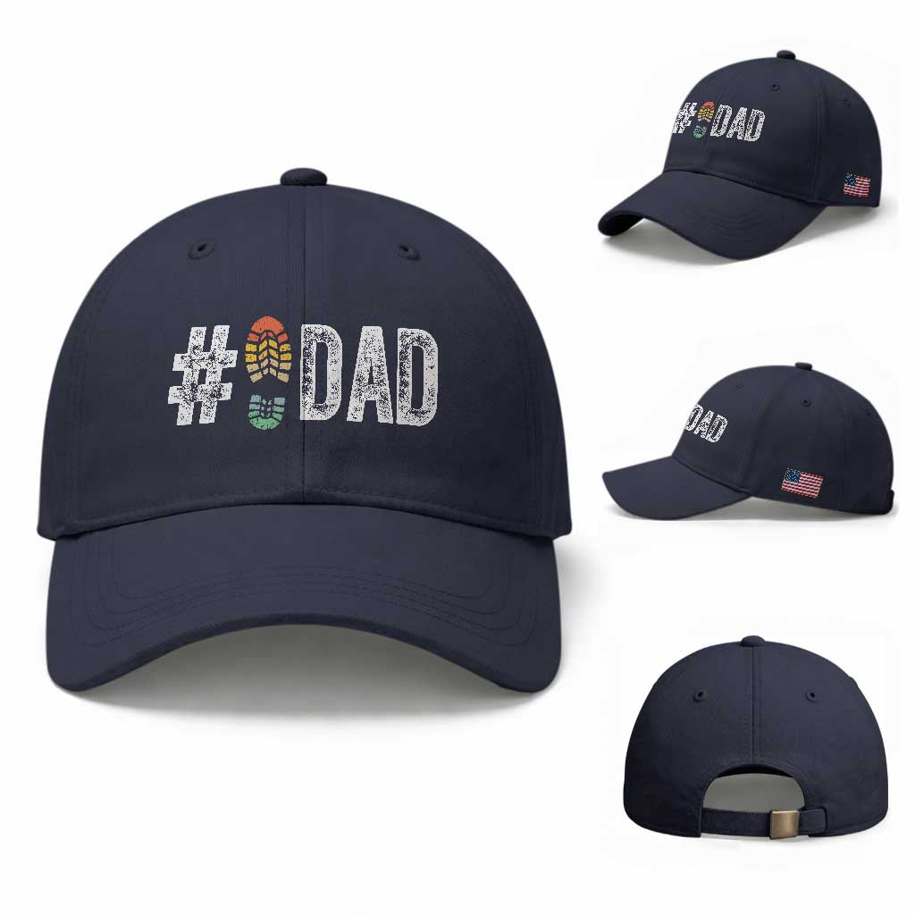 Funny Number Stepdad Bonus Dad Father's Day Baseball Cap TS11 Baseball Cap Universal Fit Navy Print Your Wear
