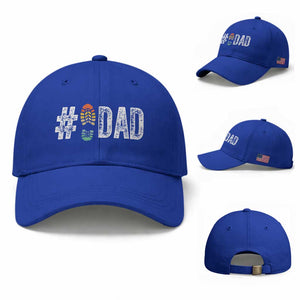 Funny Number Stepdad Bonus Dad Father's Day Baseball Cap TS11 Baseball Cap Universal Fit Royal Blue Print Your Wear