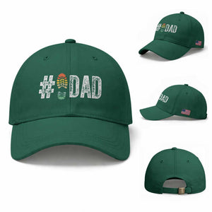 Funny Number Stepdad Bonus Dad Father's Day Baseball Cap TS11 Baseball Cap Universal Fit Irish Green Print Your Wear