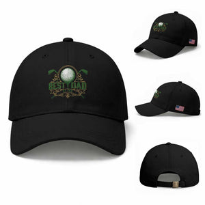 Funny Golfing Dad Baseball Cap Best Dad By Par Fathers Day TS11 Baseball Cap Universal Fit Black Print Your Wear