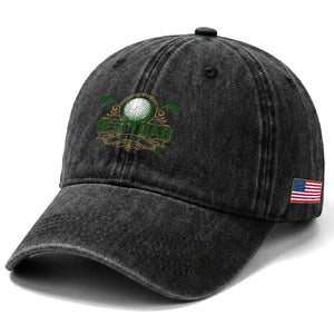 Funny Golfing Dad Washed Cotton Baseball Cap Best Dad By Par Fathers Day TS11 Print Your Wear